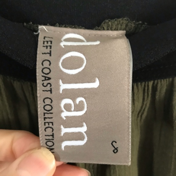 Dolan Olive Gauze Pull On Pant Wide Leg Flare S - Picture 3 of 4